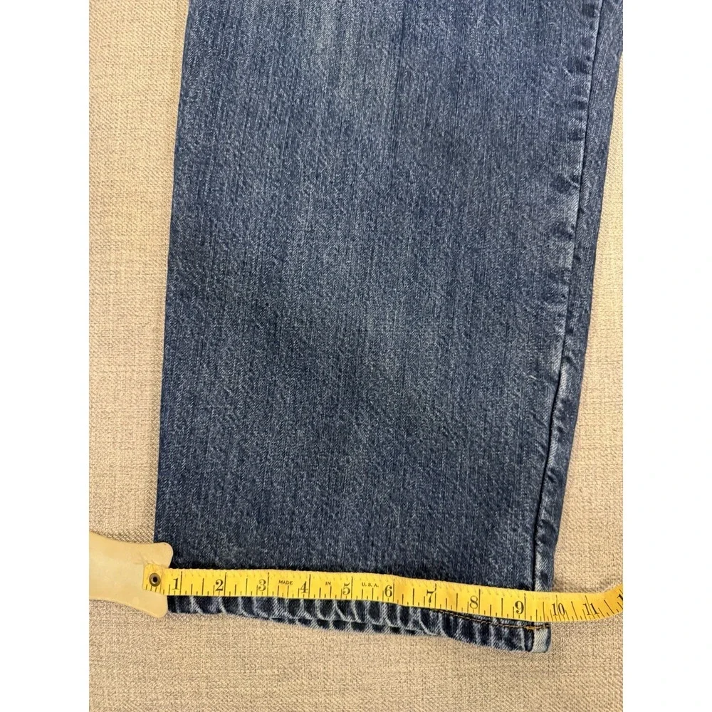 Eddie Bauer Flannel Lined Jeans Mens 38x29 Relaxed Fit Blue Winter Warm Denim